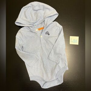 ⭐️2/$5.00⭐️ Joe Fresh 6-12m Light Blue Hooded Onesie